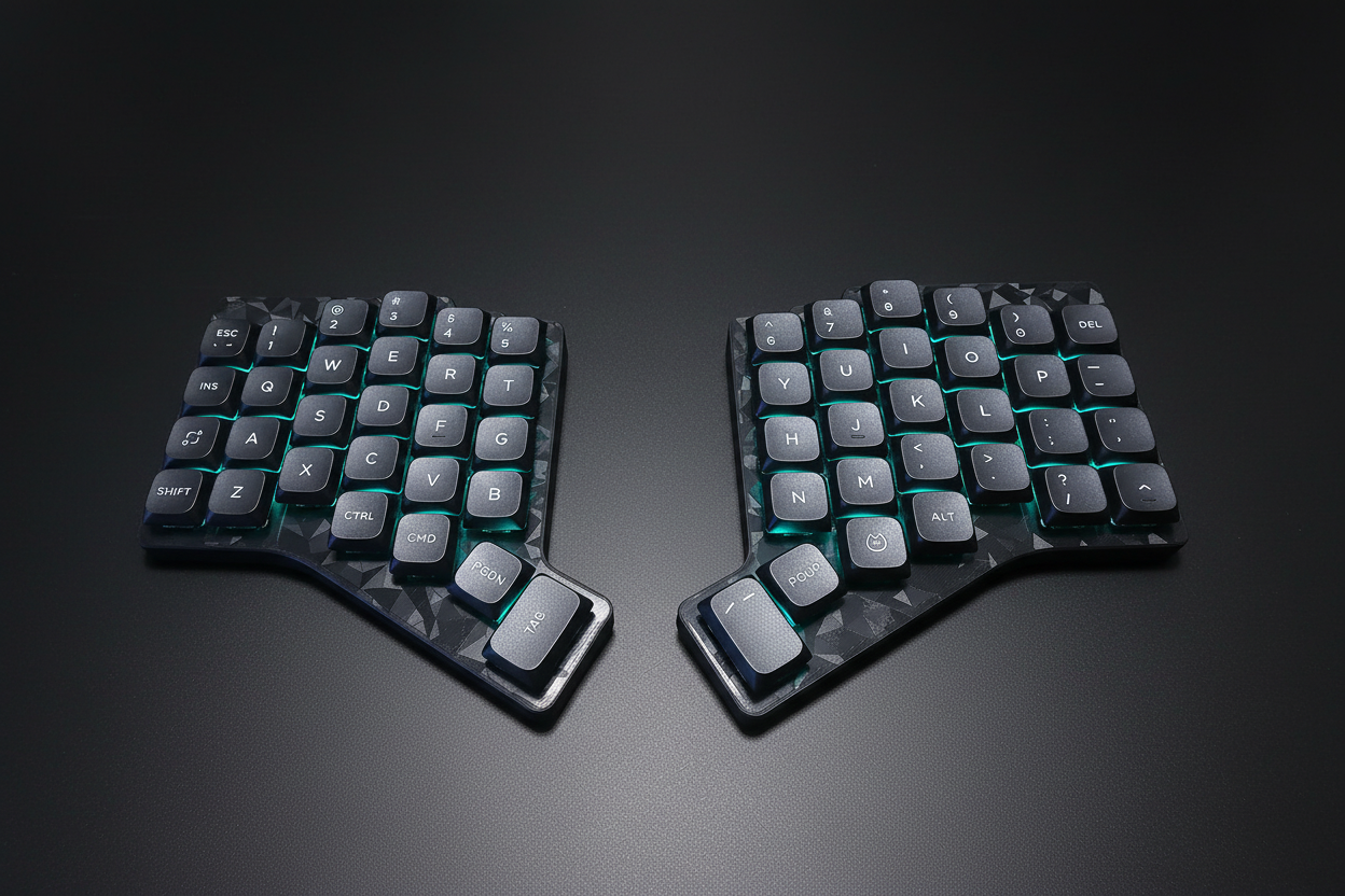 Split Keyboard Improved Angle